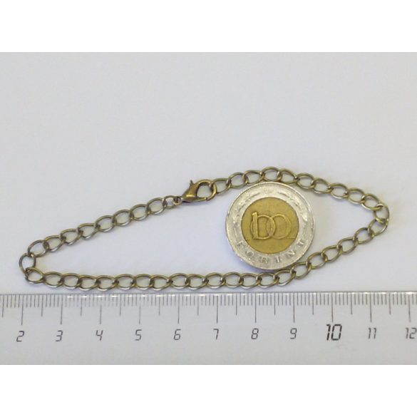 Bronz színű karkötő-alap delfinkapoccsal