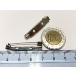 Antik Ezüst kitűző alap (32mm)