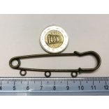 Antik bronz színú kitűző / bross alap 3 hurokkal