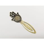 Hamsa Hand könyvjelző alap  bronz 18mm tányérral