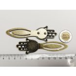 Hamsa Hand könyvjelző alap  bronz 18mm tányérral
