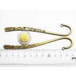 Bronz virágos könyvjelző (12,2cm)