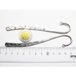 Antik ezüst virágos könyvjelző (12,2cm)