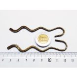 Hullámos könyvjelző-alap - bronz (8,4cm)