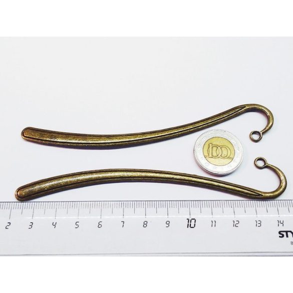 12 cm könyvjelző-alap - antik bronz