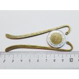 Antik bronz könyvjelző alap - 8,7cm