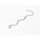 Antik ezüst hullámos könyvjelző alap (8,5cm)