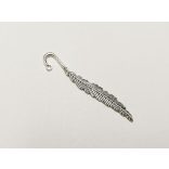 Kicsi toll könyvjelző - antik ezüst (8cm)