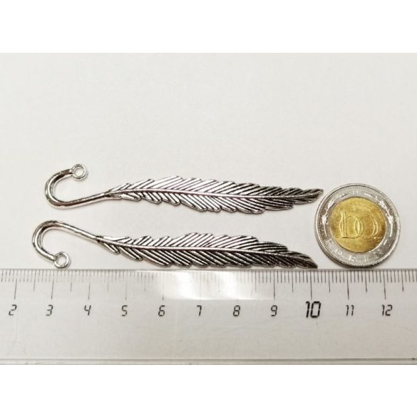 Kicsi toll könyvjelző - antik ezüst (8cm)