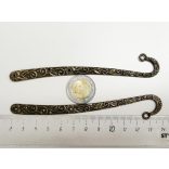 Virágos-indás könyvjelző-alap bronz