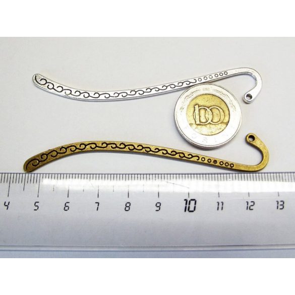 Bronz színű könyvjelző-alap, 8,5 cm