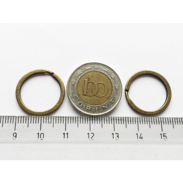 Bronz színű kulcstartó-karika (25mm)