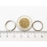 Kis méretű ezüst színű kulcstartó-karika (16mm)