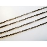 Antik bronz keresztszemű nikkelmentes lánc (3x2mm) 1m