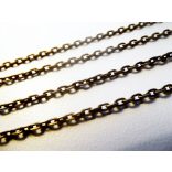 Antik bronz keresztszemű nikkelmentes lánc (3x2mm) 1m