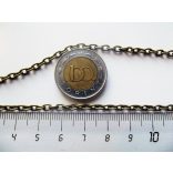 Antik bronz színű keresztszemű lánc (4x3mm) 1m