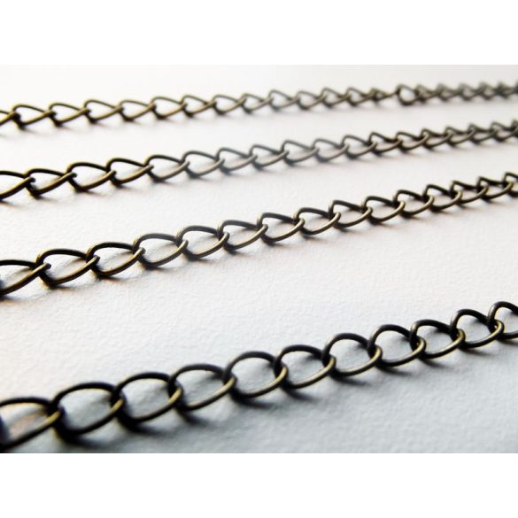 Antik bronz színű lánchosszabbító - 5cm