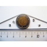 Antik ezüst színű bogyós lánc (1,5mm) 1m