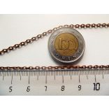 Vörösréz színű keresztszemű lánc (3x2mm)