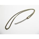 Antik bronz nyaklánc-alap - csavartszemű (3,7x2,5mm)1 m