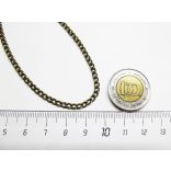 Antik bronz nyaklánc-alap - csavartszemű (3,7x2,5mm)1 m