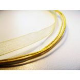 Organza nyaklánc-alap - citromsárga