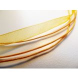 Organza nyaklánc-alap - napsárga