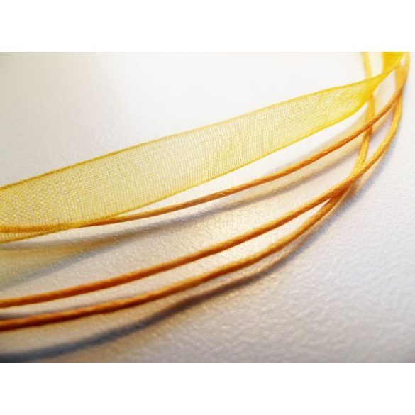 Organza nyaklánc-alap - napsárga