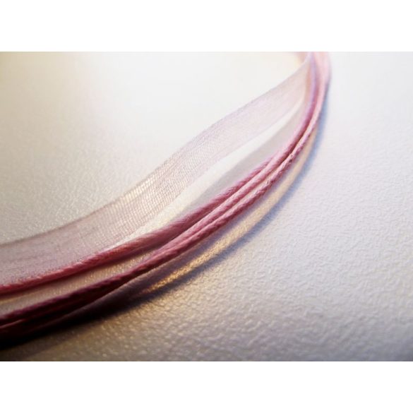 Organza nyaklánc-alap - rózsaszín