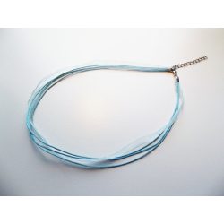 Organza nyaklánc-alap - világoskék