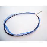 Organza nyaklánc-alap - középkék