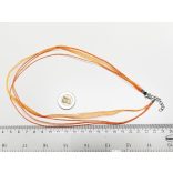 Organza nyaklánc - narancssárga