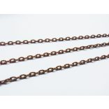 Vörösréz színű textúrált keresztszemű lánc (4*3mm)