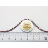 Vörösréz színű textúrált keresztszemű lánc (4*3mm)