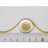 Arany színű csavart szemű lánc (3,7x2,5mm)1 m
