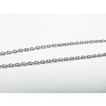 Platina ezüst színű keresztszemű lánc (3x2mm)1 m