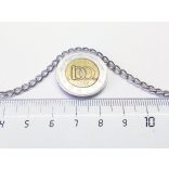 Platina ezüst színű csavart szemű lánc (5*3mm)
