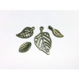 Levél mix - antik bronz (4db-os)