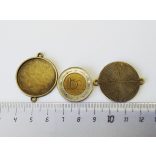 25mm Összekötő Medál-alap - egyoldalú - Bronz