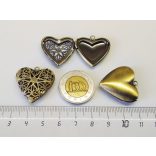 Nyitható szív medál bronz ( 26 mm )