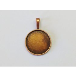 Vörösréz színű medál-alap (25mm)