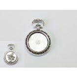 *Alíz-óra* medál-alap (20mm) - antik ezüst