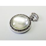 *Alíz-óra* medál-alap (20mm) - antik ezüst