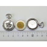 *Alíz-óra* medál-alap (20mm) - antik ezüst