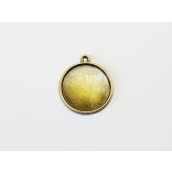 Antik bronz medál-alap, 20mm