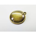 Antik bronz medál-alap, 20mm