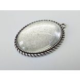 40*30mm antik ezüst ovális medál-alap