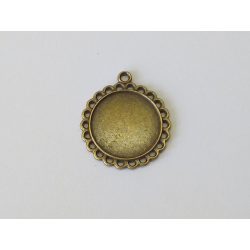 Medál-alap - antik bronz - 22+1 hurokkal (20mm)
