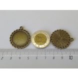 Medál-alap - antik bronz - 22+1 hurokkal (20mm)