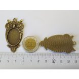 Ovális hasú bagoly medál-alap #1